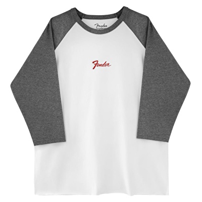 FENDER® Raglan Long Sleeve Beyaz ve Antrasit T-Shirt